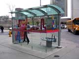 Bus station kiosks